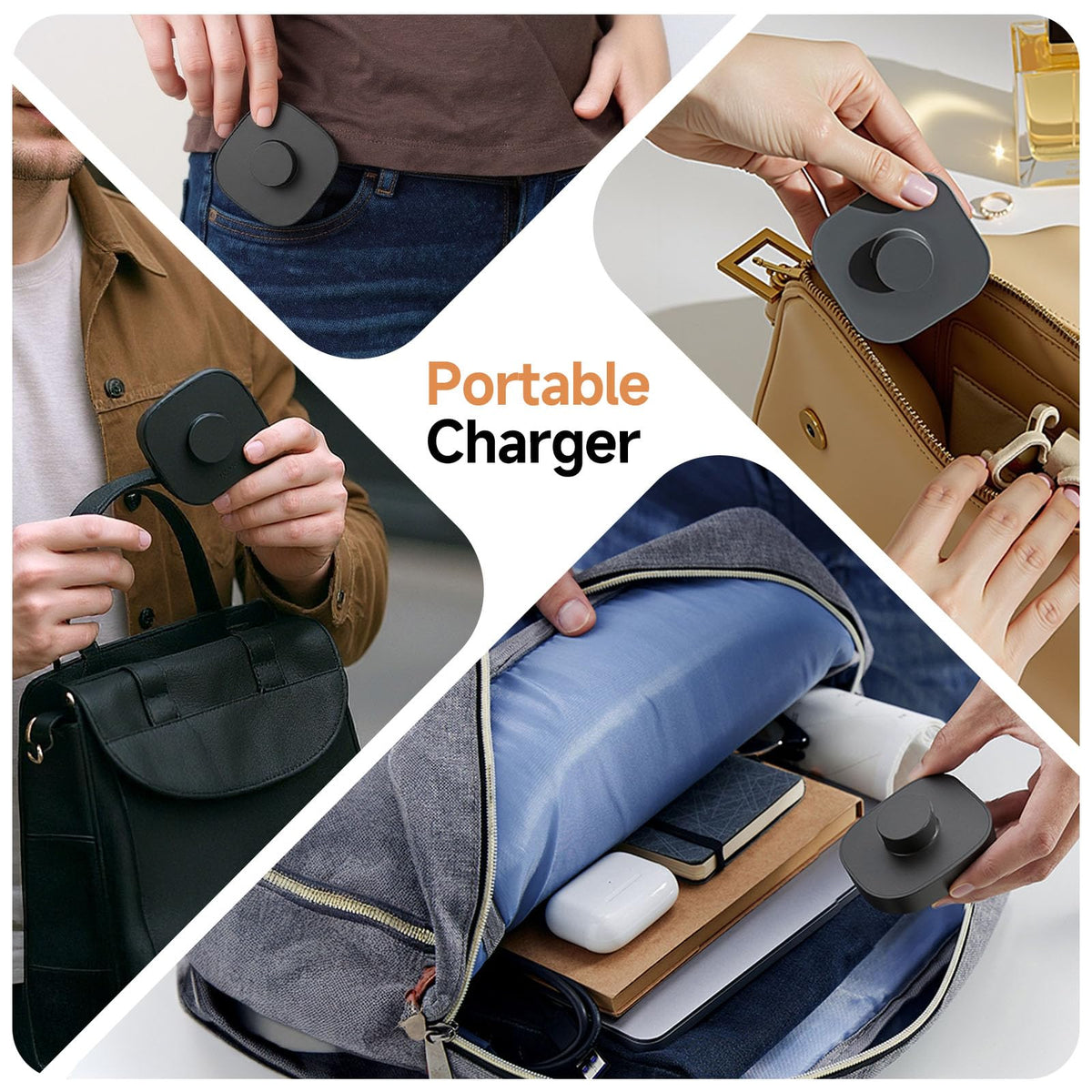 VOVELF fast-charge dock ready for home, car, and office use.