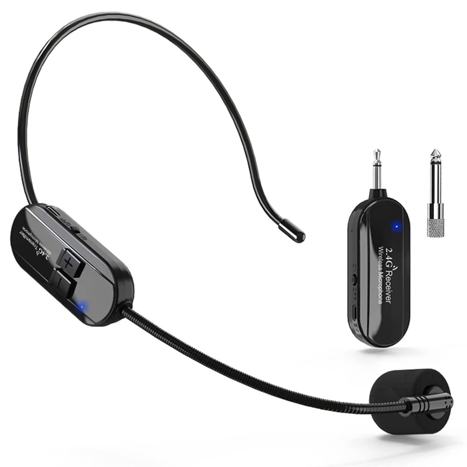 VOVIGGOL wireless microphone headset front view for clear on-stage sound.