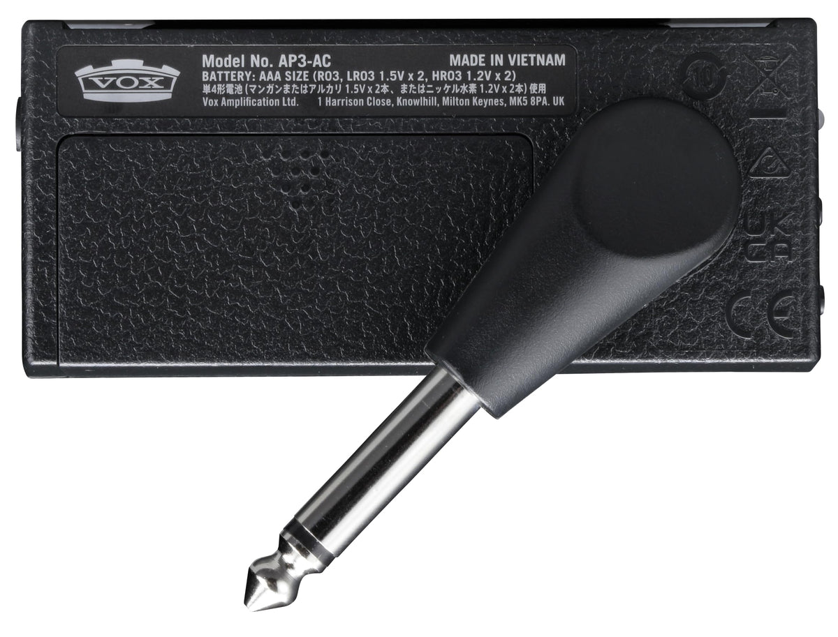 VOX amPlug 3 foldable plug mechanism shown for easy storage