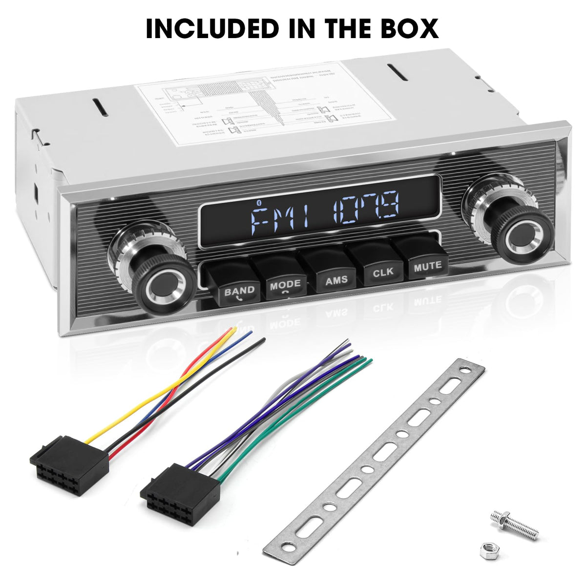 VOXXBASS retro radio RCA outputs and subwoofer out enable enhanced sound expansion