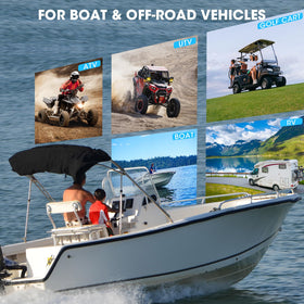 VOXXBASS marine radio weatherproof panel resists splashes and wind