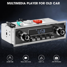 VOXXBASS retro radio USB port for flash drives to access your music collection