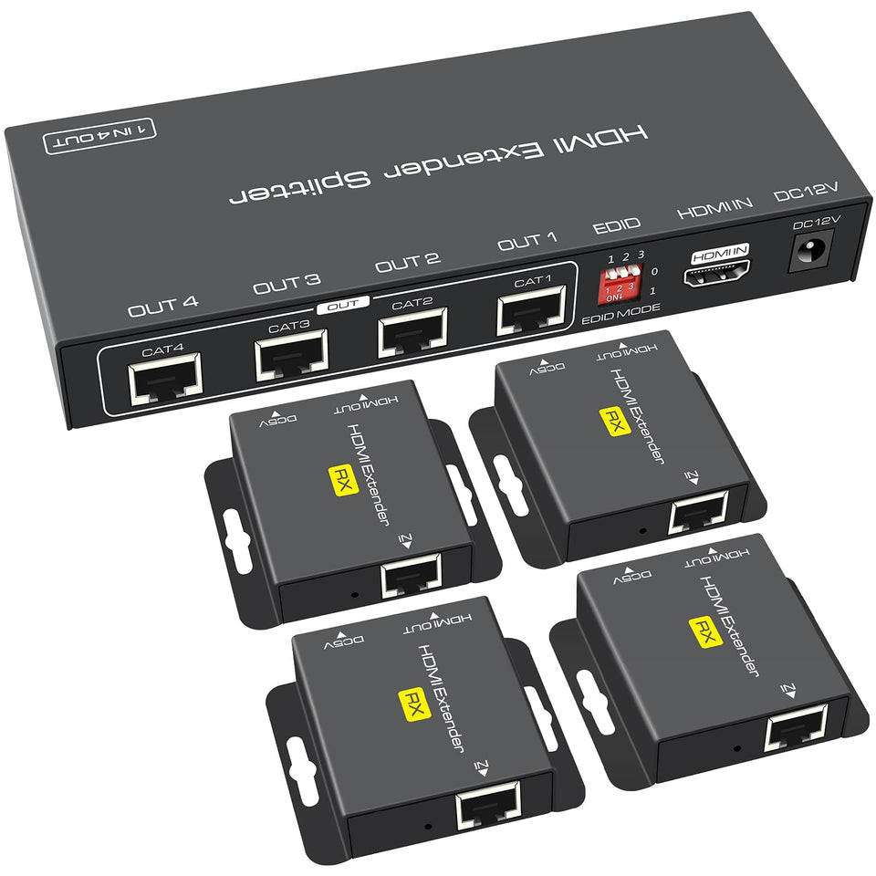 VPFET HDMI extender TX setup enabling long-distance transmission up to 165ft