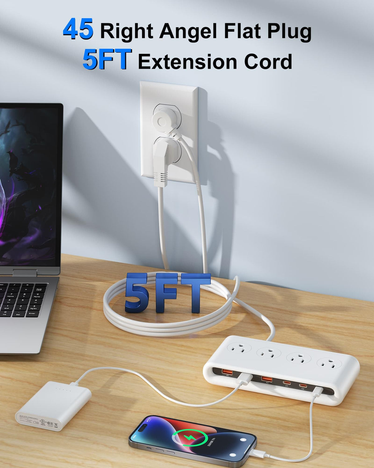 VPSUN packed in luggage for travel convenience and multi-device charging