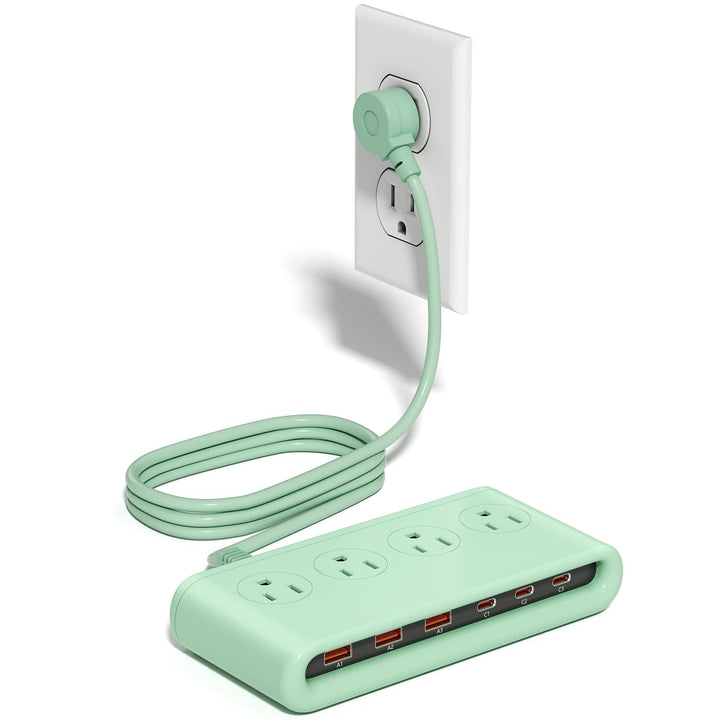 VPSUN front view showing all outlets and ports for organized charging