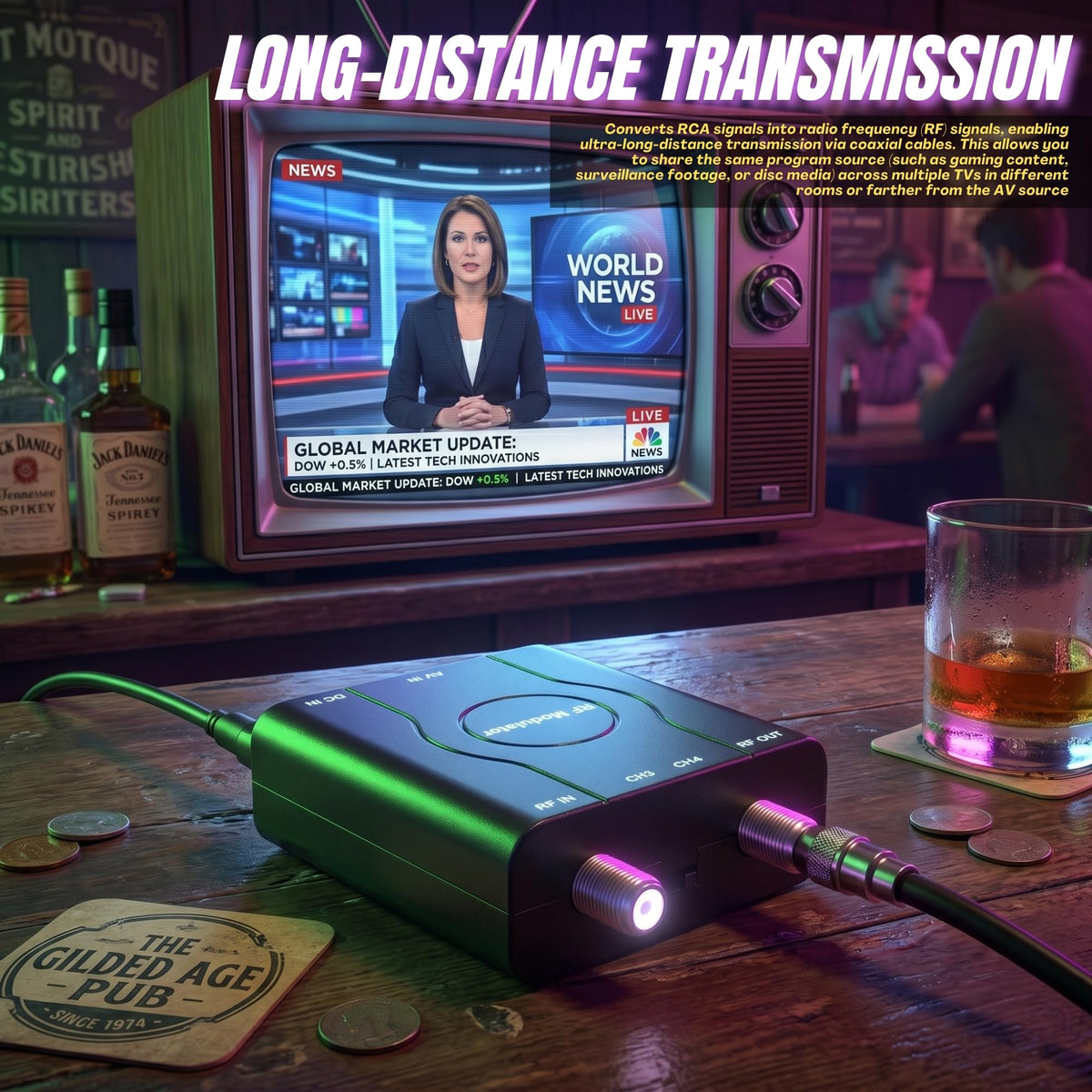 VQP long range RF signal visualization highlights distant room reach