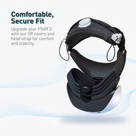 VR Cover installed on PSVR2 headset demonstrating improved padding and fit