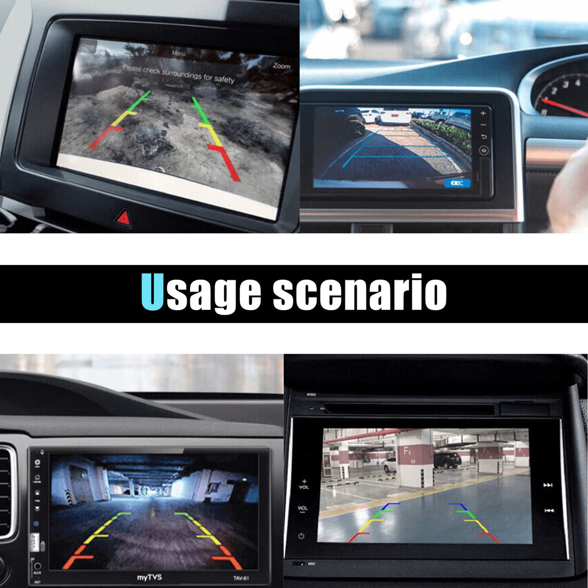 Vrasly camera provides stable signal and real-time images behind the vehicle.