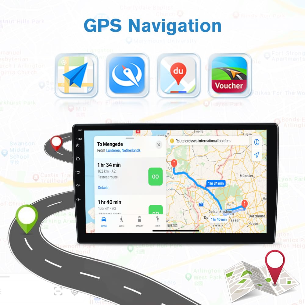 Vratzn 4Core 64GB car radio Bluetooth and FM radio for hands-free calls and real-time updates