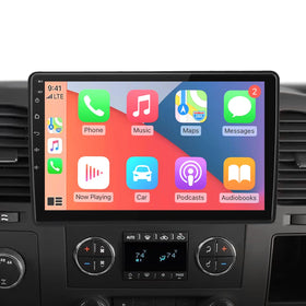 Vratzn 4Core 64GB car radio front view showing the polished install-ready interface
