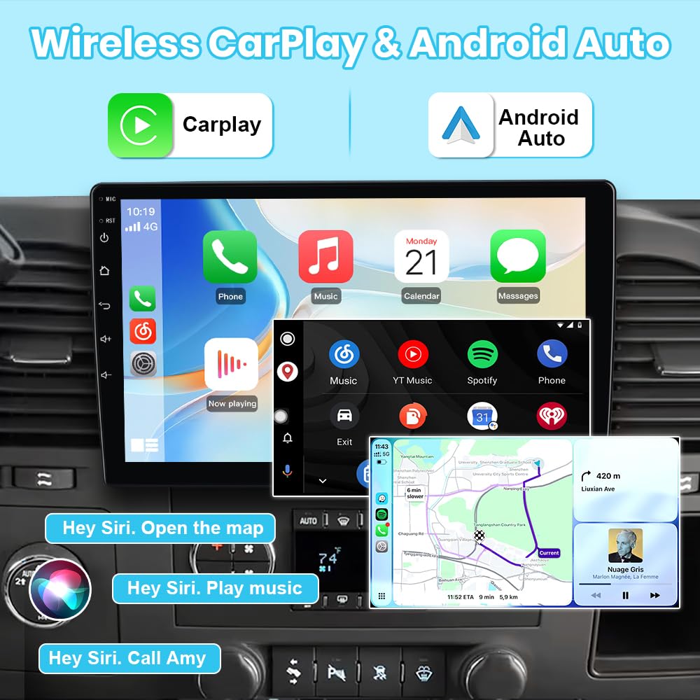 Vratzn wireless CarPlay and Android Auto setup for hands free control