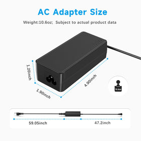 VRAVEK 65W charger compact design for easy storage and travel.