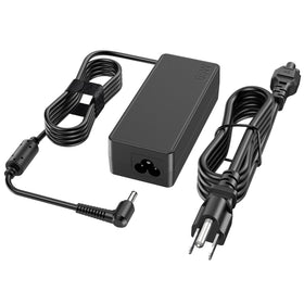 VRAVEK 65W charger side ports showing universal compatibility with Ideapad models.