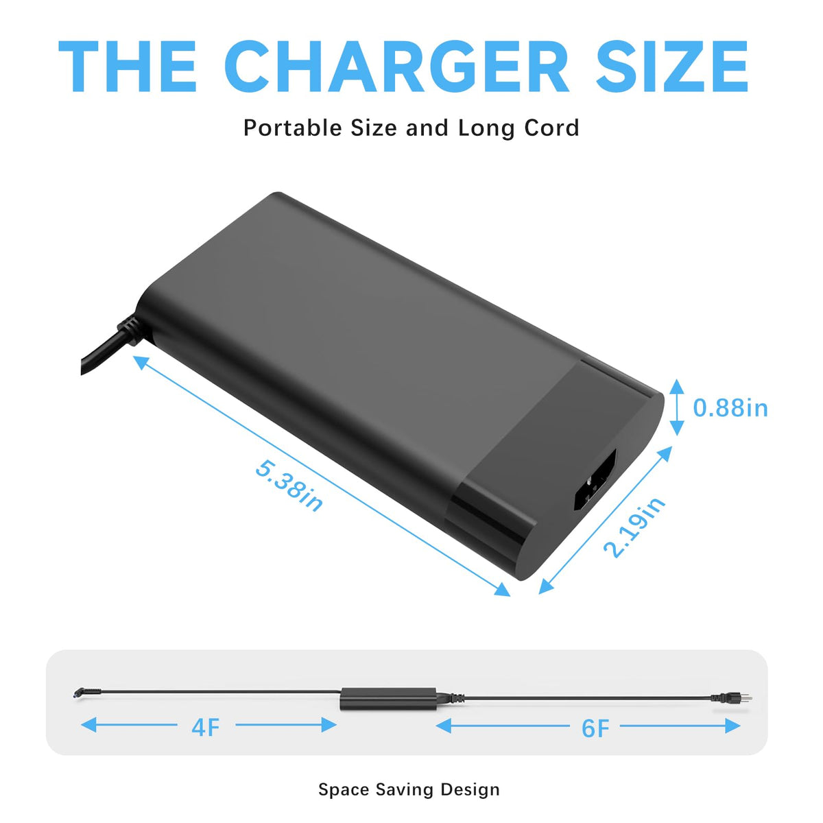 VRAVEK AC power cord with plug, durable cable for stable mains connection