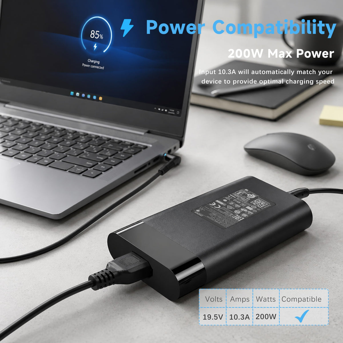 VRAVEK in-use beside gaming laptop on desk, supports long gaming sessions