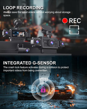 VROAVIE loop recording with crash lock preserves important clips.