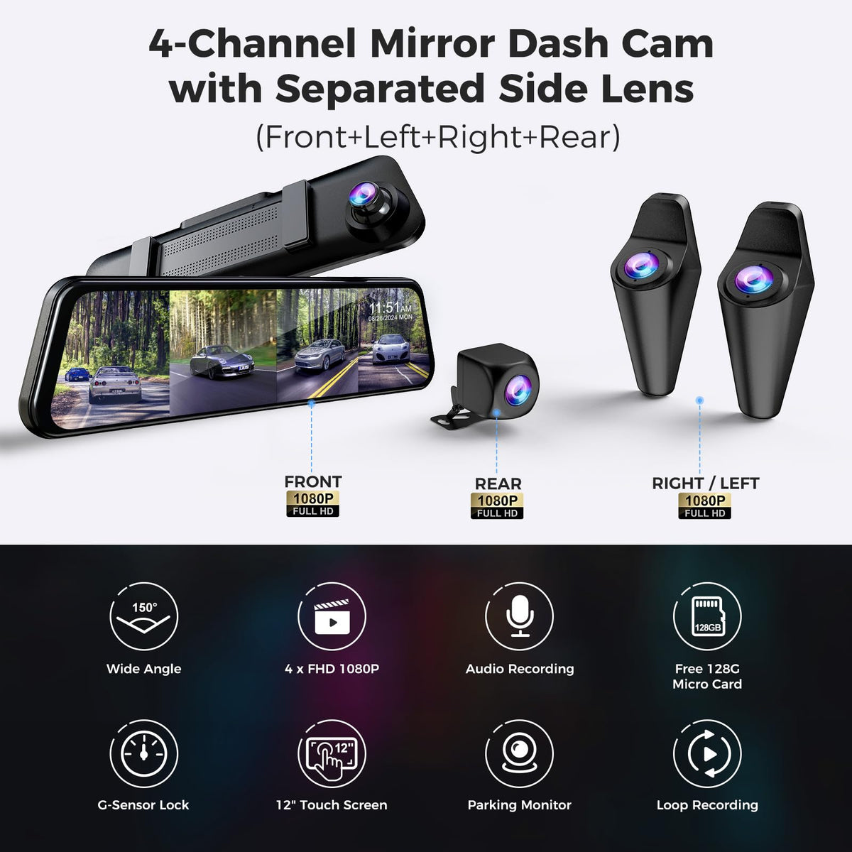 VROAVIE left-side camera provides 360-degree coverage for blind spots