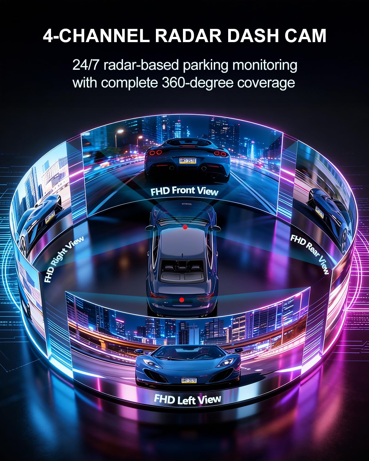 VROAVIE millimeter-wave radar parking monitor detects nearby movement.