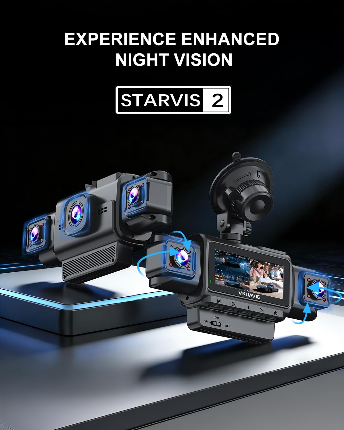 VROAVIE STARVIS 2 night vision for clear low-light footage.