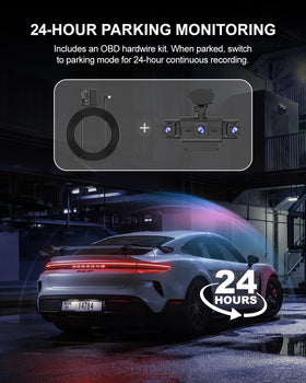 VROAVIE plug-and-play OBD power enables easy setup.