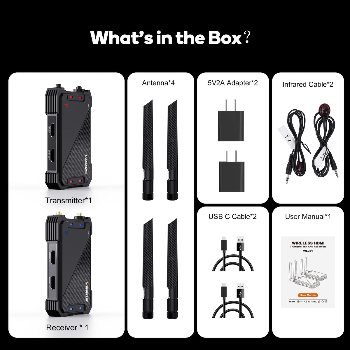 Vrriis 1TX to 5RX support for multi-device streaming setups