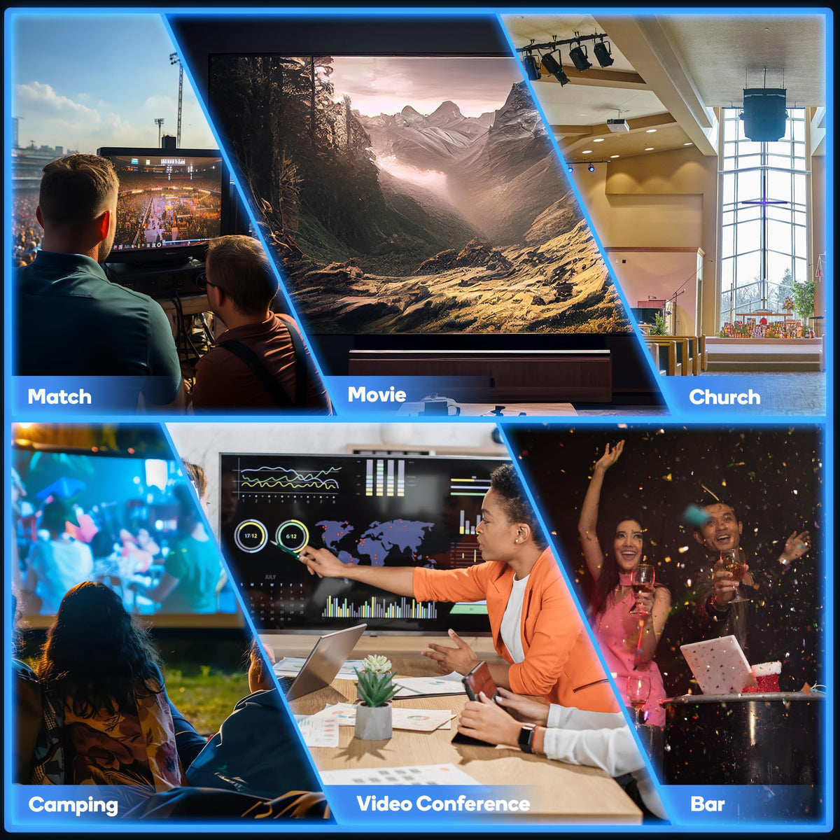 Vrriis compatibility across TVs, projectors, laptops and set-top boxes