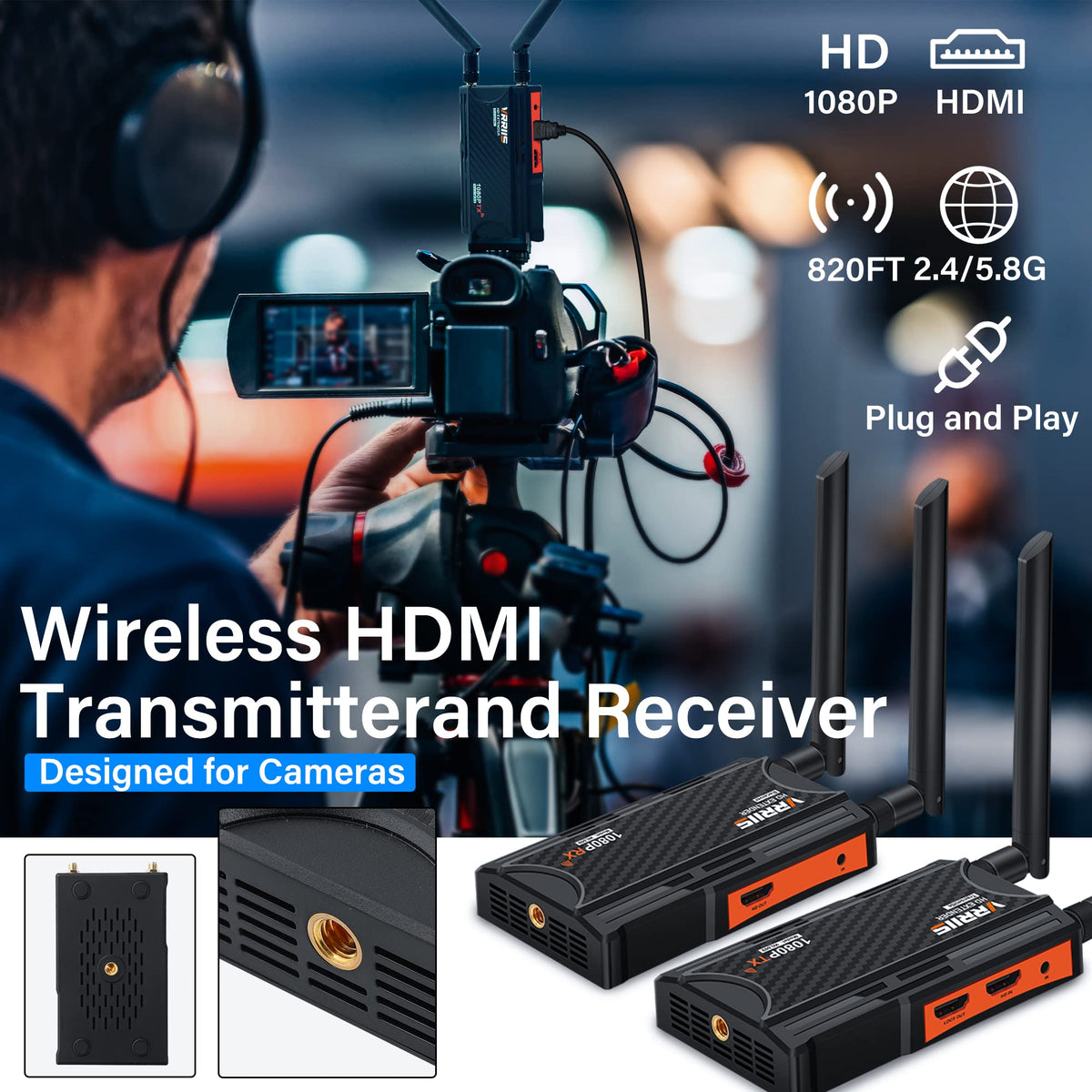 Vrriis wide HDMI compatibility with TVs and projectors for flexible viewing.