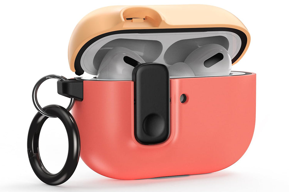 VRS DESIGN front view showing peach and coral case offering sleek protection