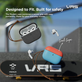 VRS Design Modern AirPods Pro 3 case, left side, enhanced grip and protection