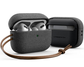 VRS Design AirPods Pro 3 case Sand Stone front view showing slim protective profile