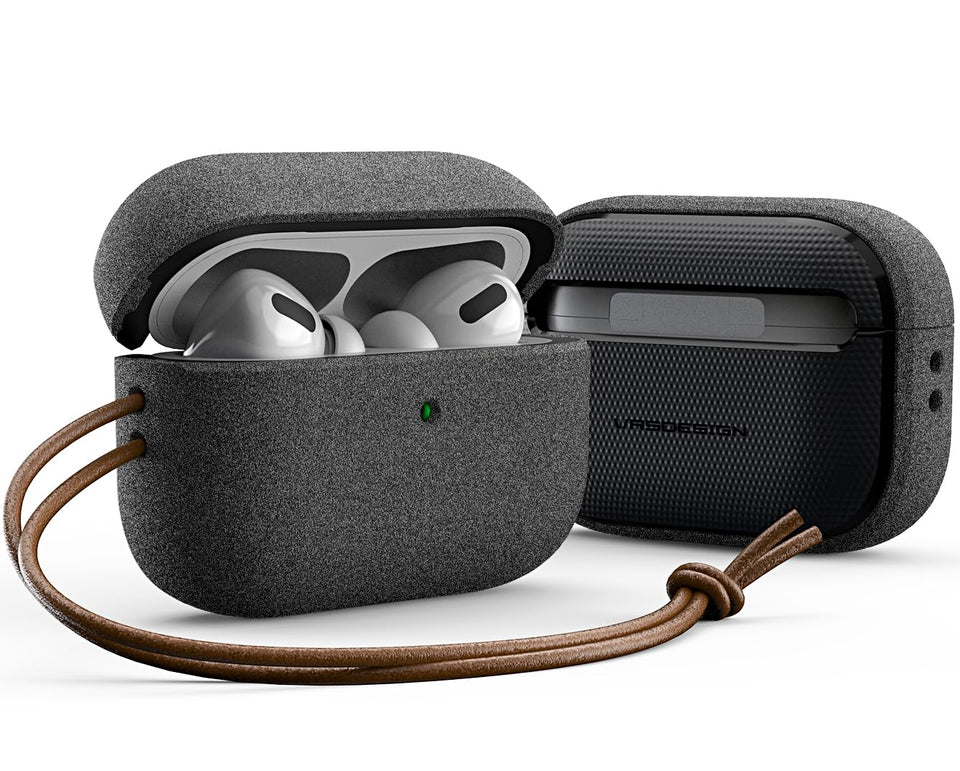 VRS Design AirPods Pro 3 case Sand Stone front view showing slim protective profile