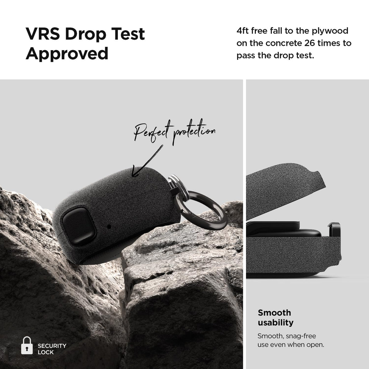 VRS DESIGN Buds4 Pro case uses PC and TPU for durability