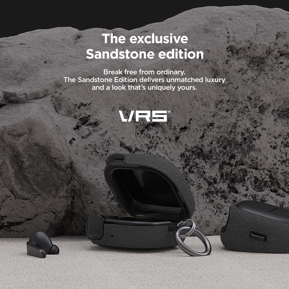 VRS DESIGN Buds4 Pro sandstone texture provides confident grip
