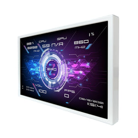 VSDISPLAY 10.1-inch white LCD monitor back view for PC case integration.