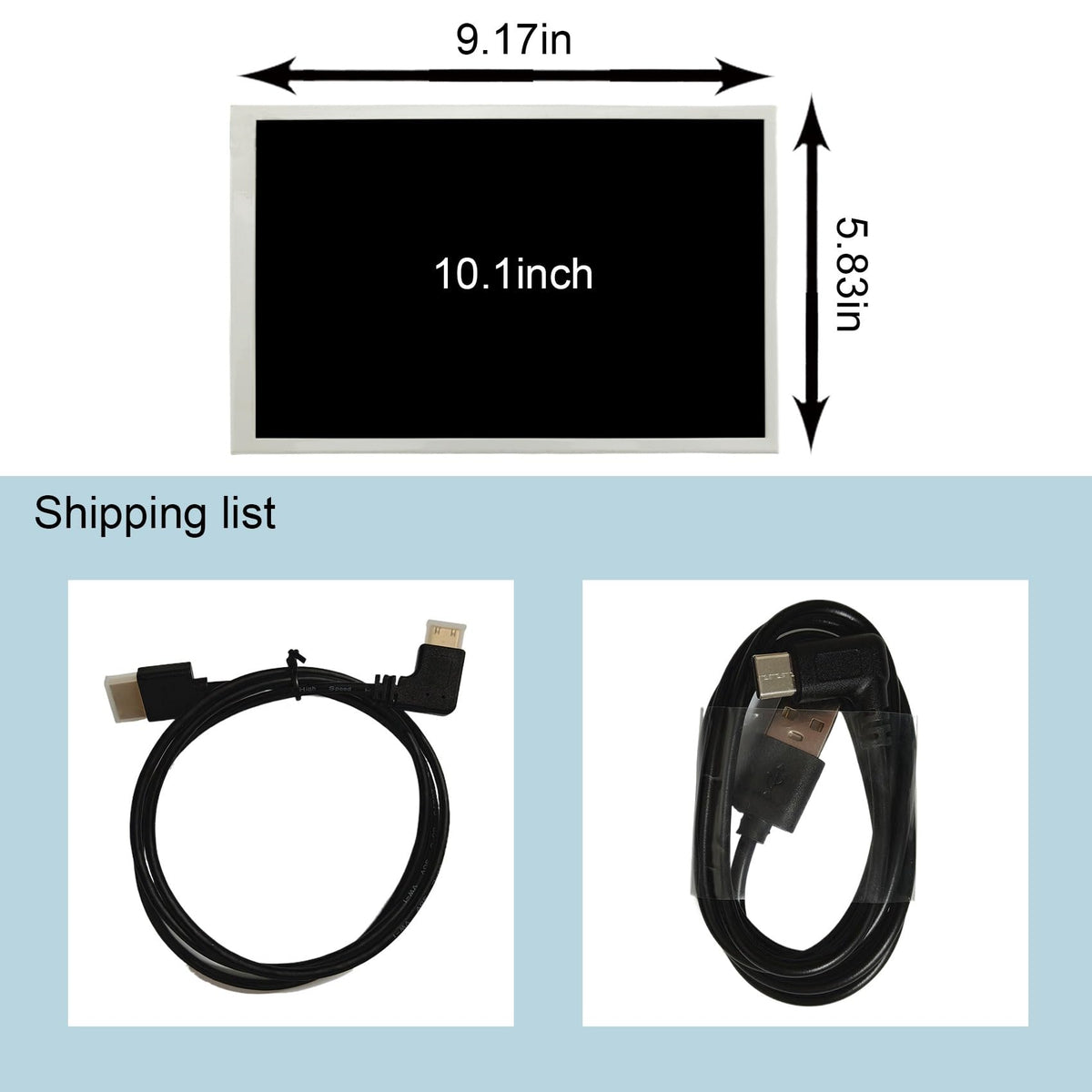 VSDISPLAY packaging includes monitor plus two cables.