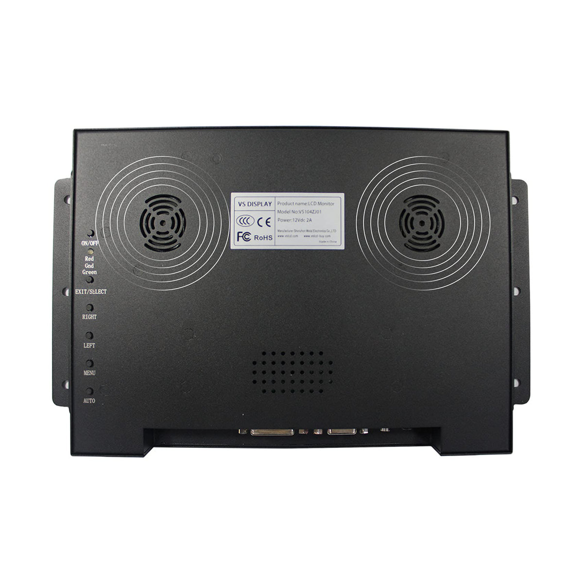 VSDISPLAY monitor with DVI-VGA ports for versatile connections