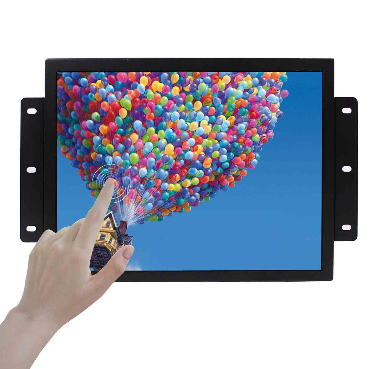 VSDISPLAY 12.1-inch monitor side ports enabling flexible machine connections.