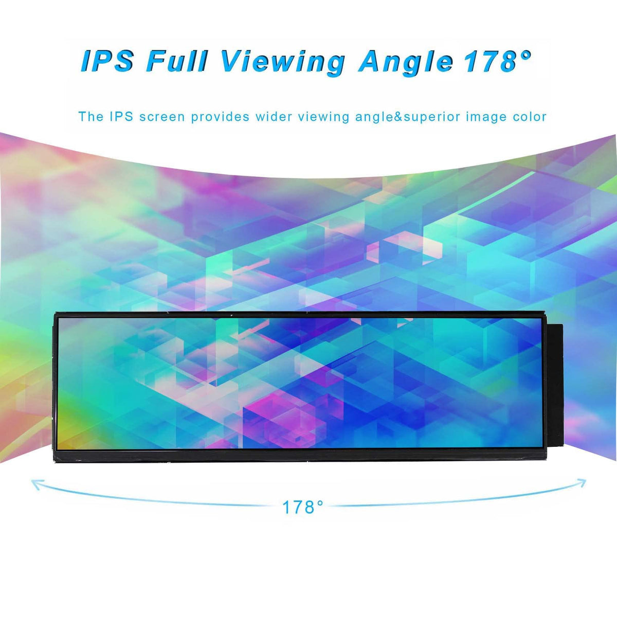 VSDISPLAY 12.6-inch IPS monitor side view with slim profile for compact cases