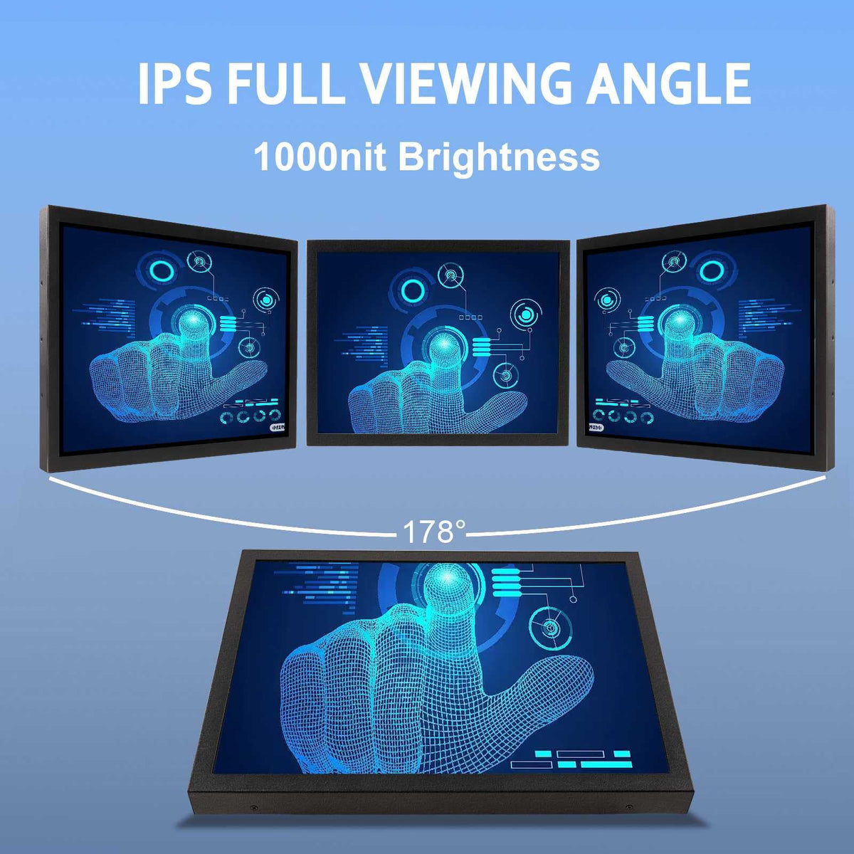 VSDISPLAY back connectors show DVI and VGA inputs for versatile setups