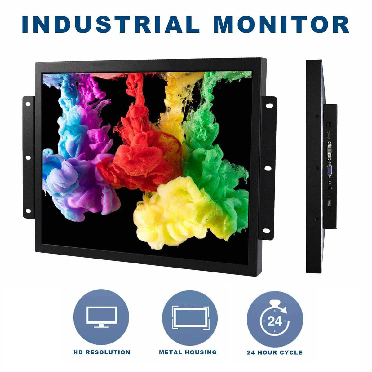 VSDISPLAY 17-inch side view showcasing compact rugged profile for tight spaces