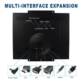 VSDISPLAY 19in IPS wall mount brackets enable flexible installation options.
