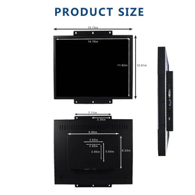 VSDISPLAY 75x75 and 100x100 mounting patterns for desk or wall mounting