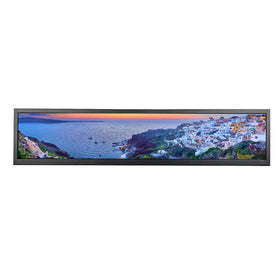 VSDISPLAY 19-inch stretched bar LCD side profile showing slim form factor for cabinets