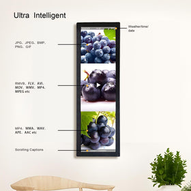 VSDISPLAY 28.6-inch side profile highlights slim design for wall mounting.