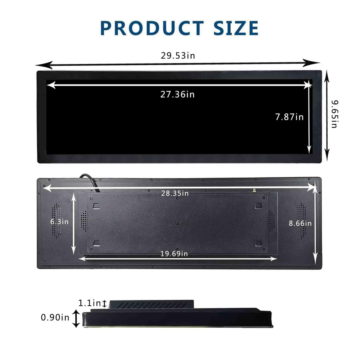 VSDISPLAY wall-mount ready compact design for storefront interiors.