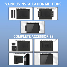 VSDISPLAY 75x75 mm mounting holes for secure wall or panel mounting