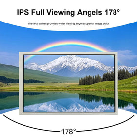 VSDisplay monitor cable close-up demonstrates ready-to-use power and data connections.