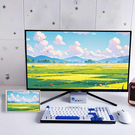 VSDisplay packaging image shows included USB-C power and signal cables.