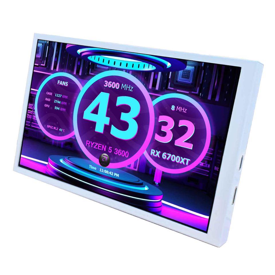 VSDISPLAY 8-inch IPS LCD monitor, compact for DIY PC builds.