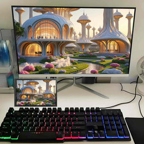 VSDISPLAY cable connections with USB-C power and signal cable ease